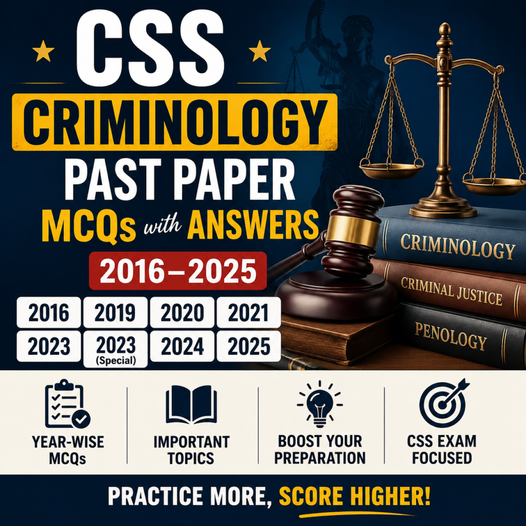 criminology past papers mcqs CSS