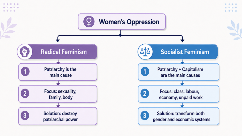 Radical vs Socialist Feminism